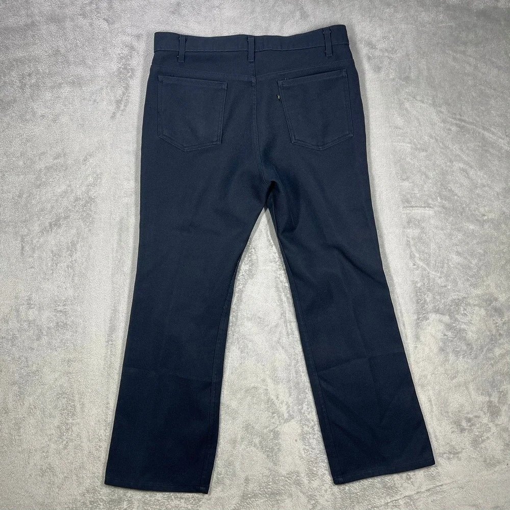 Levi's Slacks Mens 36(34)x30 Navy Blue Vintage Dacron Polyester Pants USA READ
